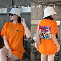 ÁO PHÔNG CAM MICKEY CỘC TAY NỮ SẴN