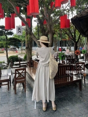 SET ĐŨI NHĂN KÈM CHÂN VÁY DÀI NỮ SẴN