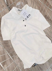 ÁO POLO CỔ ĐỨC TAY BỒNG NỮ