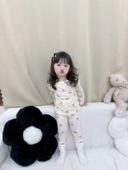 SET 3 BỘ DÀI MÈO PASTEL NƠ KẺ HỒNG BÉ GÁI SẴN
