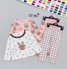 SET 2 BỘ DÀI THỎ HOA NHÍ TONE HÀN QUỐC BÉ GÁI