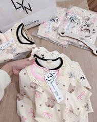 SÉT 2 BỘ GẤU NƠ CHẤM BI BÉ GÁI (SALE 70k)