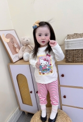 SET 3 BỘ DÀI MICKEY HELLO KITTY TONE HỒNG BÉ GÁI(XẢ 155k)