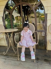 VÁY KẺ HỒNG THÊU BÉ GÁI