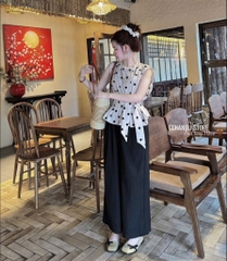 SET ÁO BE  CHẤM BI QUẦN ĐŨI NỮ