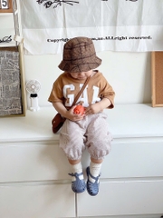 SET 3 ÁO GAP TONE MÀU XÁM RÊU NÂU BÉ TRAI SẴN( xả 69k)