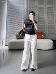 QUẦN SUÔNG 2 MÀU ĐEN TRẮNG NỮ