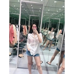 ÁO SƠ MI GU THÊU VẠT CONG NỮ SẴN