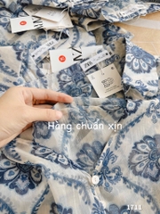 ÁO VOAN ZARA HOẠ TIẾT CÚC TRAI NỮ