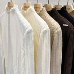 ÁO LEN GÂN CỔ LƯỢN SÓNG NỮ THU ĐÔNG