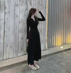 VÁY BODY TĂM ĐŨA LÔNG XÙ CAO CẤP 3M NỮ THU ĐÔNG