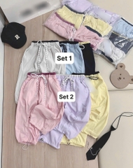 SET 3 QUẦN DÀI GIÓ BOM BÉ TRAI BÉ GÁI