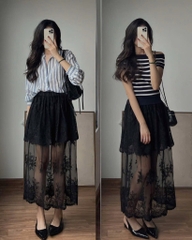 VÁY REN 2 LỚP THÊU HOA NỮ SẴN