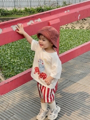 SET ÁO PHÔNG QUẦN ĐỎ BÉ TRAI SẴN ( xả 45k) )