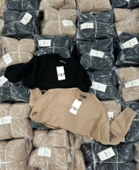 ÁO LEN NỮ ZR CỔ TRÒN TÚI 2 BÊN THU ĐÔNG SẴN (SALE 150k)