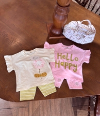 SET 2 BỘ HELLO HAPPY QUẦN NGỐ BÉ GÁI( xả 89k )