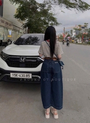 QUẦN JEAN NỮ BAGGY TRƠN SẴN
