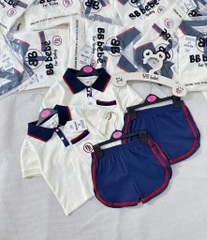 SET CỘC POLO PHỐI CỔ THAN VIỀN ĐỎ BÉ TRAI SẴN (SALE 59k)