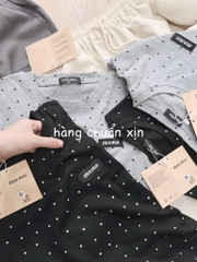SET BỘ NỮ QUẦN TÚI HỘP DÚT GẤU MIXX ÁO CHẤM BI MIU MIU