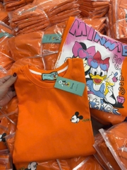 ÁO PHÔNG CAM MICKEY CỘC TAY NỮ SẴN