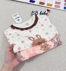 SET 2 BỘ DÀI THỎ HOA NHÍ TONE HÀN QUỐC BÉ GÁI