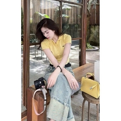 ÁO POLO CÁ SẤU VÀNG NỮ SẴN(XẢ 55k)
