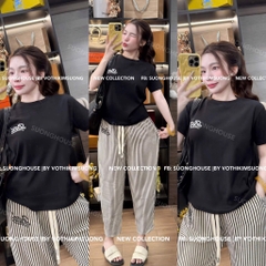 SET ÁO THÊU BAD MIX QUẦN KẺ SỌC