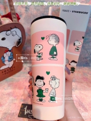 ĐỒ GIA DỤNG - LY GIỮ NHIỆT STARB MÀU HỒNG TÍM SNOOPY