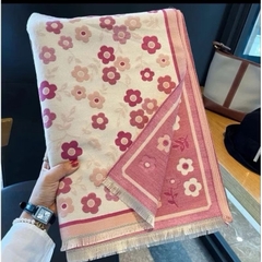 KHĂN MŨ - KHĂN CHOÀNG HOA ANH ĐÀO HỒNG NỮ THU ĐÔNG