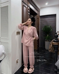 SET BỘ DÀI LEN THỎ HỒNG NỮ THU ĐÔNG SẴN (SALE 135k)