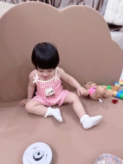 SET 3 BỘ ÁO 2 DÂY HELLO KITTY TÍM KẺ HỒNG BE BÉ GÁI SẴN(XẢ 85k)