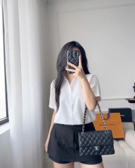 ÁO SƠ MI NỮ CỘC TAY POLO THÊU NGỰA SẴN (SALE 55k)