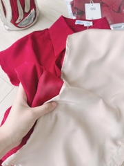 ÁO SƠ MI GU TAY LIỀN MIX NƠ CỔ NỮ(XẢ 85k)
