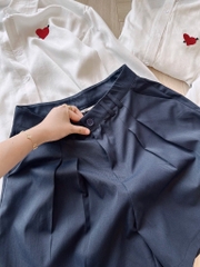 SET ÁO TIM TRẮNG + QUẦN SHORT TÂY NỮ SẴN