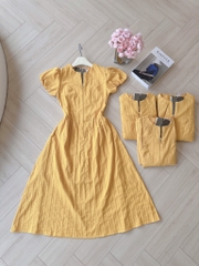 VÁY VÀNG HAI LỚP XẺ TRƯỚC NỮ