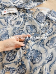ÁO VOAN ZARA HOẠ TIẾT CÚC TRAI NỮ