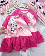 VÁY BÉ BABY THREE 2 MÀU HỒNG BÉ GÁI(XẢ 59k)
