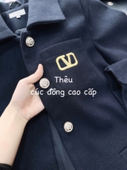 ÁO DẠ CD 2 LỚP CÚC ĐỒNG NỮ THU ĐÔNG SẴN