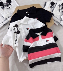SET 3 ÁO CỔ TRỤ TÔMMY SỊN XÒ BÉ TRAI ( xả 69k)