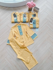 SET PHÁP PHỤC VÀNG PHỐI GẤM VIỀN NÉ NỮ SẴN (SALE 155k)
