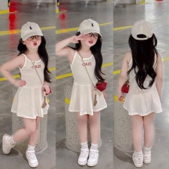 SET 2 VÁY 2 DÂY THÊU CAZI BÉ GÁI