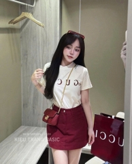 CHÂN VÁY BÒ NỮ TÚI NGANG 3 MÀU (2X) SẴN (XẢ  79k)