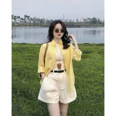 SET ÁO SƠ MI MIX QUẦN SHORT NỮ (SALE 143k)