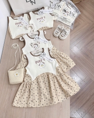 VÁY XOÈ HOA NHÍ PUPPY BÉ GÁI SẴN
