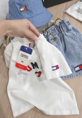 SET VÁY JEAN TÔM MÌ KID + MŨ BÉ GÁI(75k)