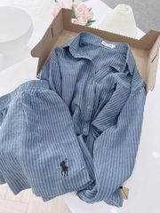 SET KẺ QUẦN 2 LỚP XẺ GẤU NỮ