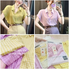 ÁO SƠ MI GU TAY LV DÍC DẮC NỮ SẴN( xả 79k )