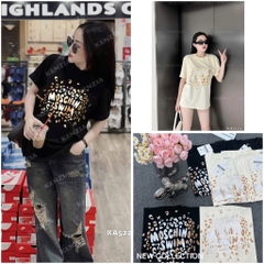 ÁO PHÔNG MOSCHINO CỘC TAY NỮ SẴN (SALE 60k)