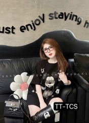 ÁO PHÔNG QC DÁNG RỘNG MICKEY ĐÍNH ĐÁ NỮ