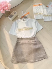 SET YOUTH ÁO CT MIX CHÂN VÁY TAFA NHŨ NỮ SẴN(SALE 145k)